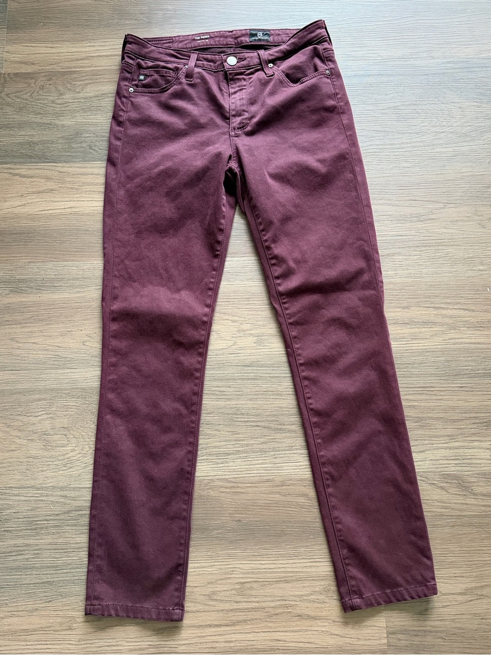 AG Adriano Goldschmied Skinny Jeans in Burgundy